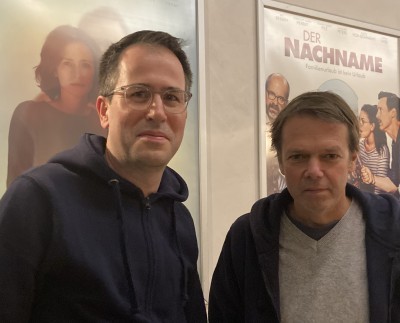November 2022. Regisseur Hans-Christian Schmid (re) und Björn Hoffmann, Pandora Filmverleih zur Präsentation von WIR SIND DANN WOHL DIE ANGEHÖRIGEN