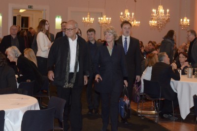 Staatsministerin Frau Prof. Monika Grütters in Begleitung von Dieter Jaenicke, (li), Intendant des Festspielhauses Hellerau